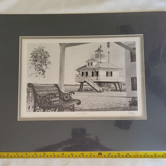 Peter Hanks Limited Edition Print  RETIRED SENTINEL Lighthouse Signed Chesapeake - Picture 5 of 9